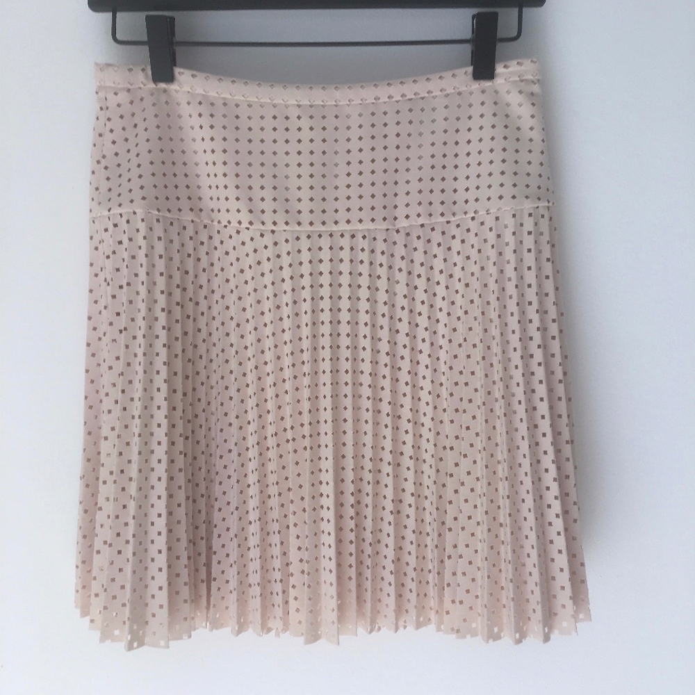 ❤️ J. CREW laser cut pleat skirt women's 0 beige